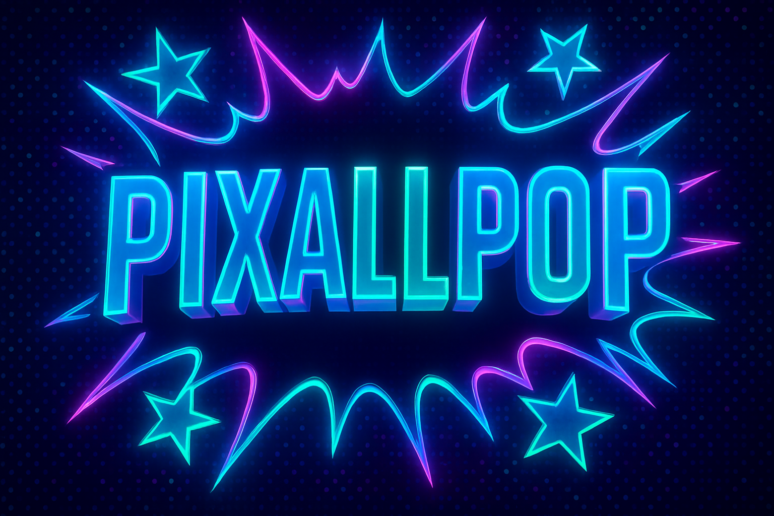 pixallPOP with Modern AI Neon Colors